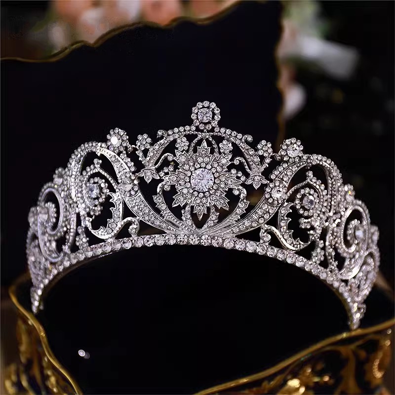 Women Jewelry Accessories For Black Dress - Baroque Princess Queen Cubic Zircon Bridal