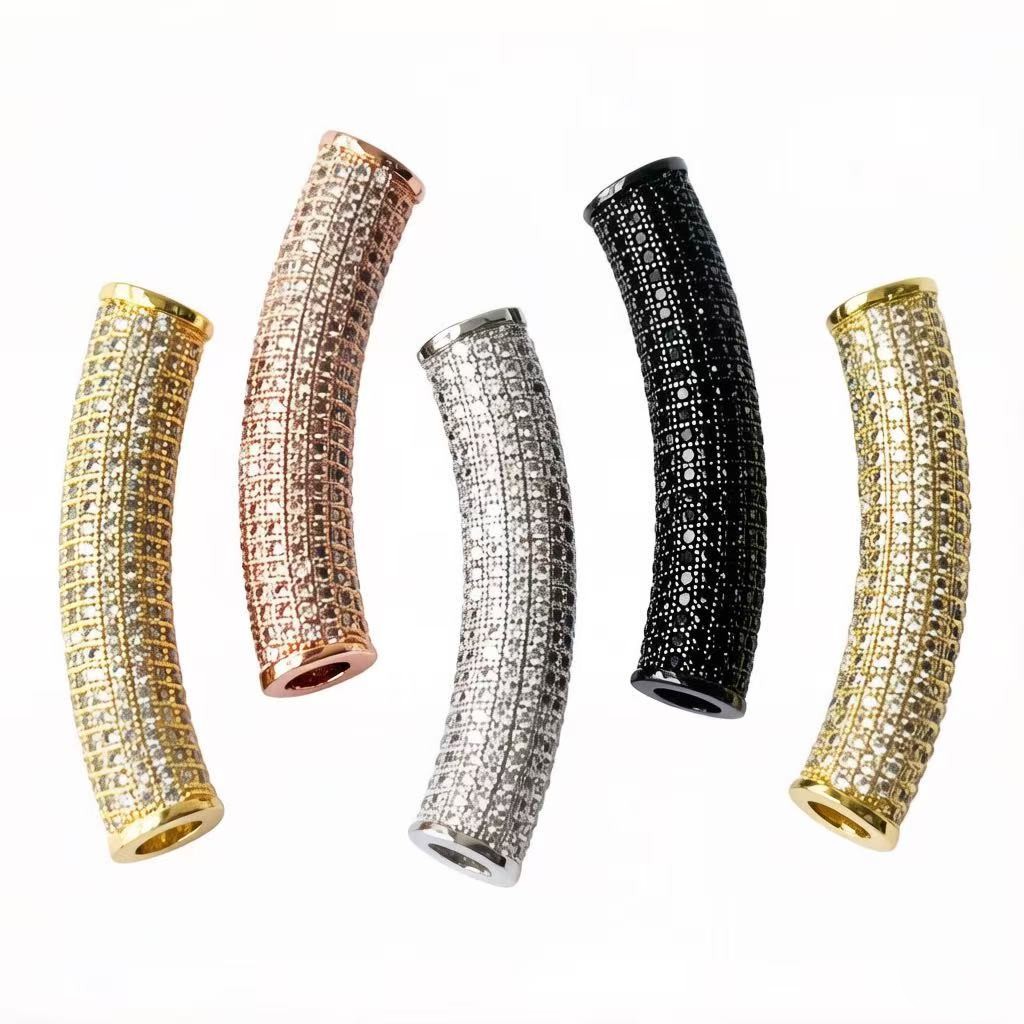 Women Accessories Bracelet - 2Pcs/Lot Zirconia Pave Long Copper Bar