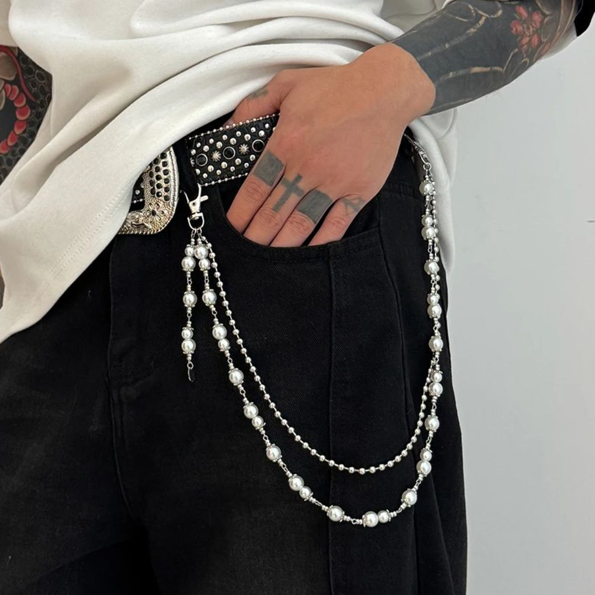 Women'S Jeans Accessories Chain - Ingemark 2025 Faddish Unique Imitation Pearl