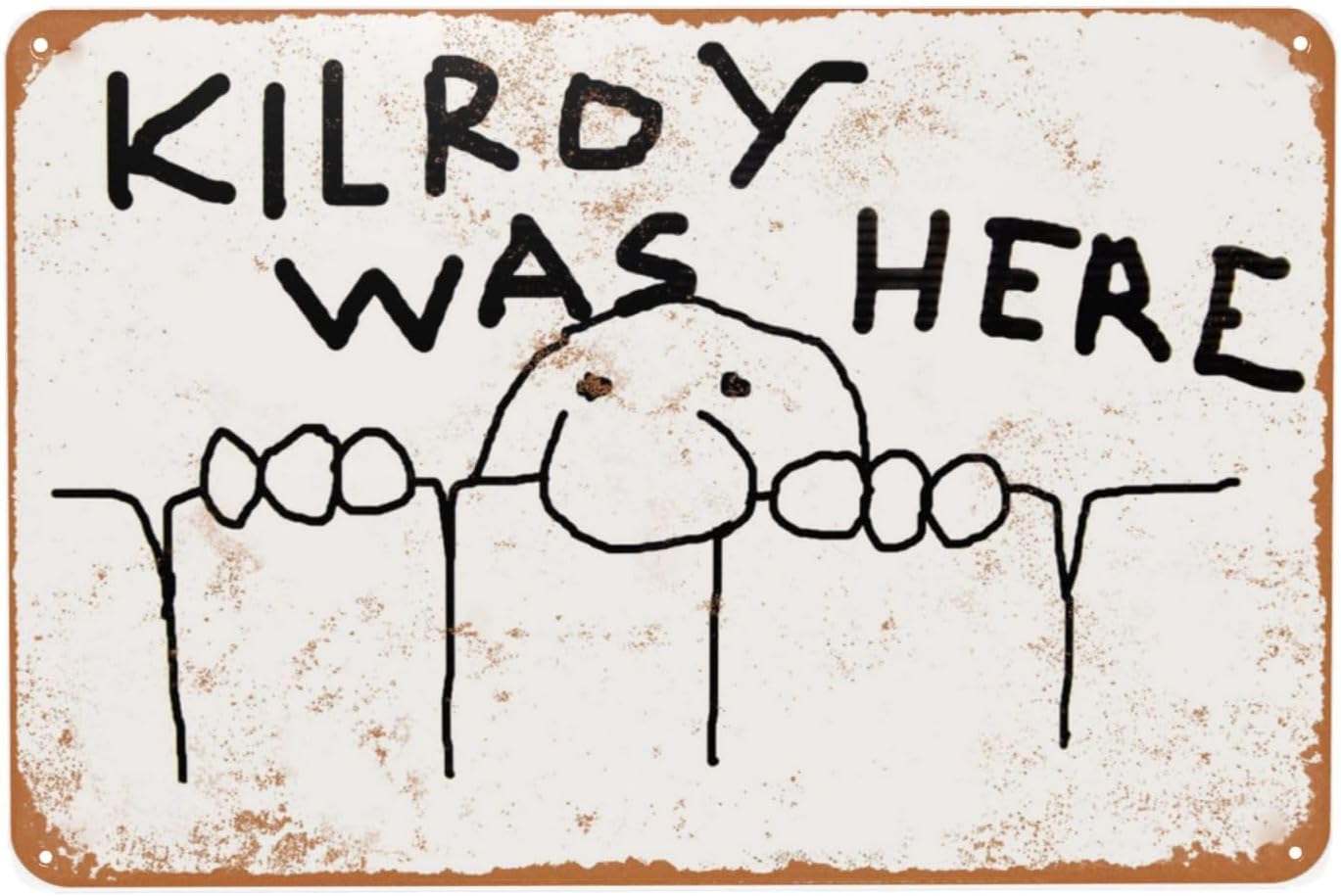 Women Accessories Poster - Vintage Metal Sign, Kilroy Was Here