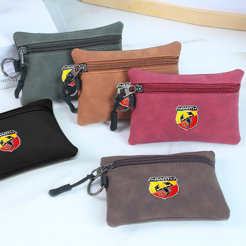 Women Accessories Logo - Car Logo Suede Wallet Zipper Key