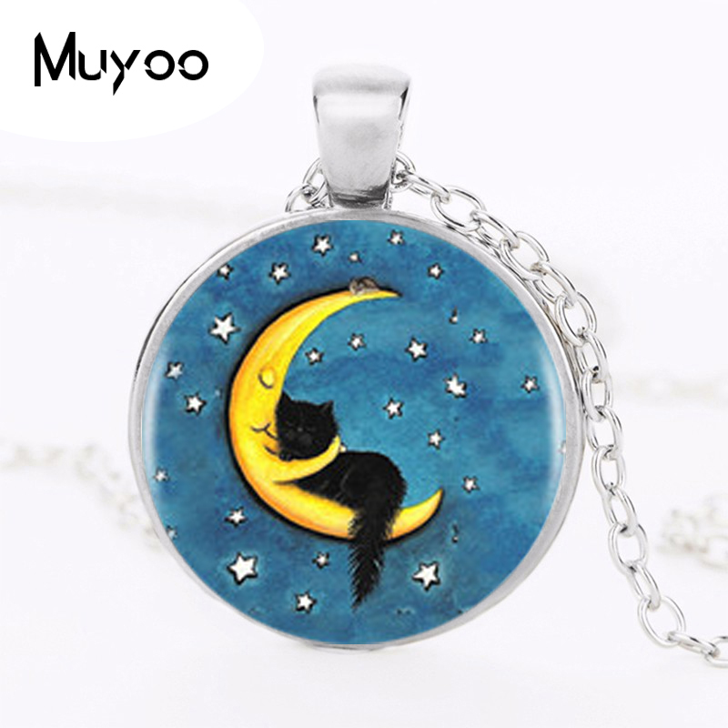 Black Cat Logo Pendant Necklac - Women Jewelry Accessories For Black Dress recension och pris