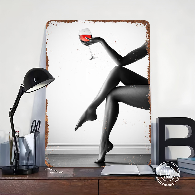 Elegant Woman With Wine Glass  - Women Accessories Poster recension och pris