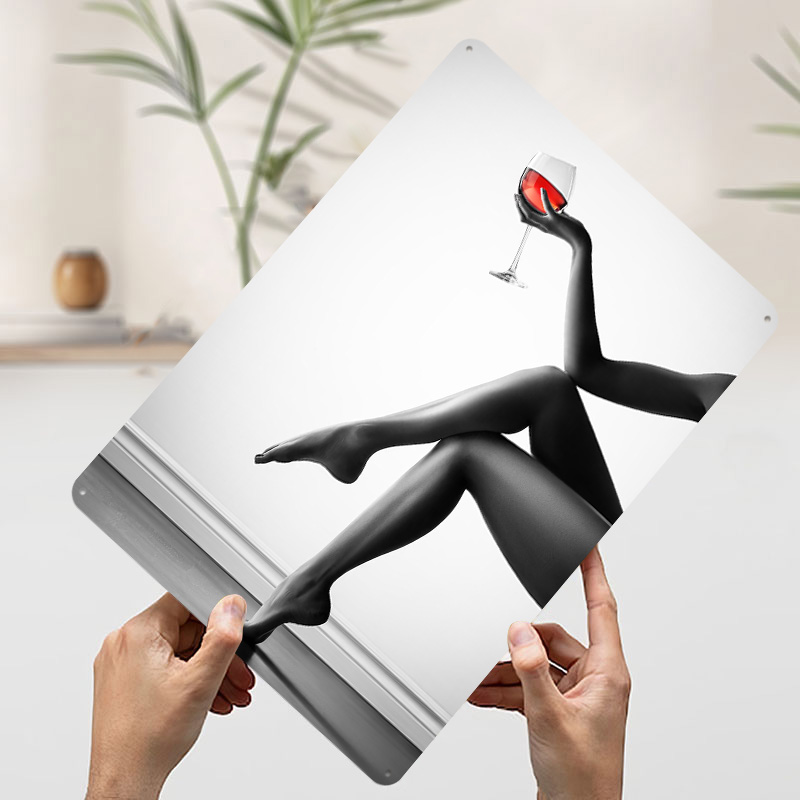 Elegant Woman With Wine Glass  - Women Accessories Poster recension och pris