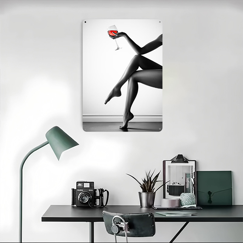 Elegant Woman With Wine Glass  - Women Accessories Poster recension och pris