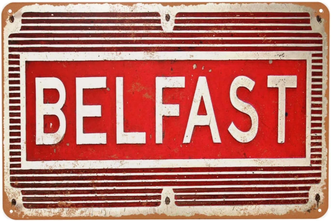 Vintage Metal Sign, Belfast Ti - Women Accessories Poster recension och pris
