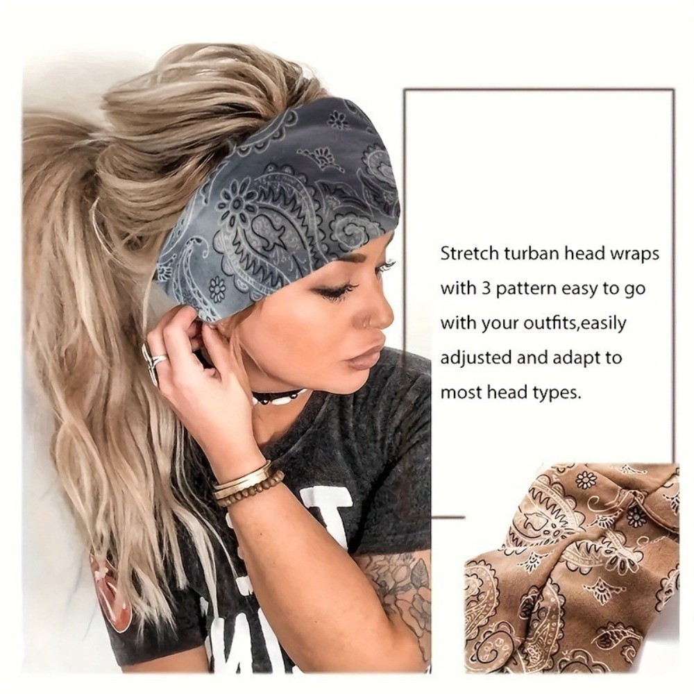 Boho Bohemian Print Wide Headb - Women'S Yoga Accessories recension och pris