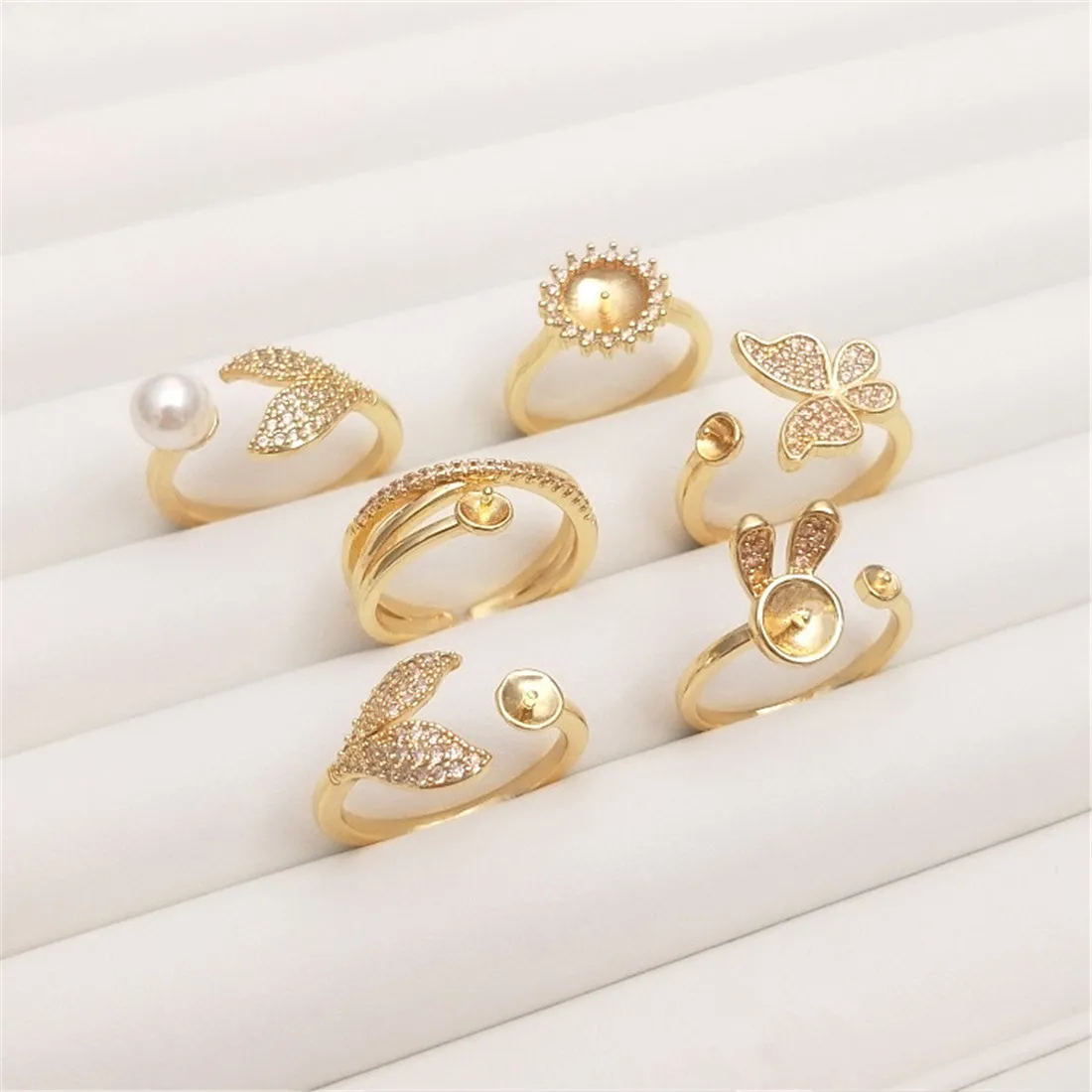 14K Gold Wrapped Crystal Pearl - Wrap Ring Gold recension och pris