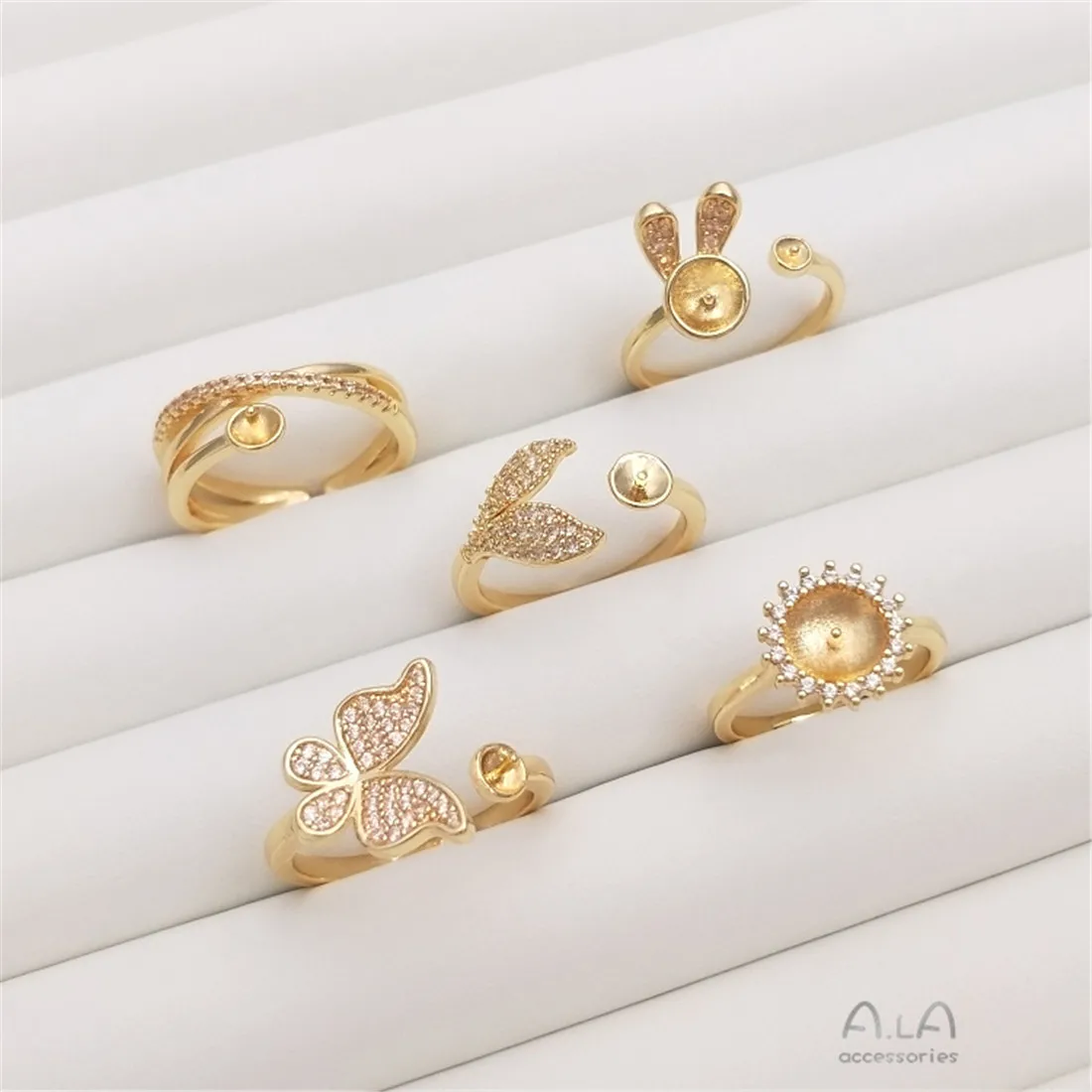 14K Gold Wrapped Crystal Pearl - Wrap Ring Gold recension och pris