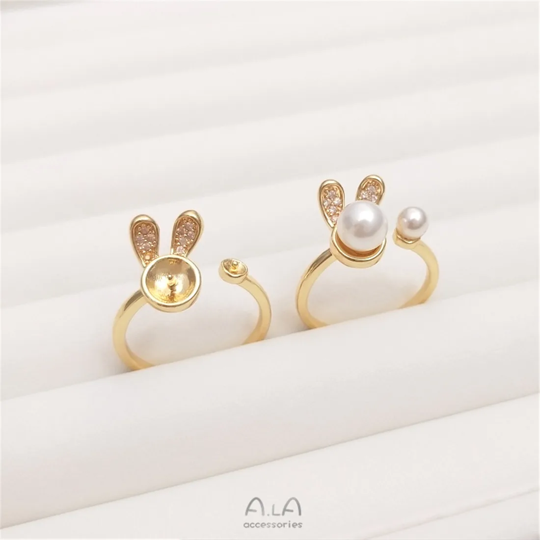 14K Gold Wrapped Crystal Pearl - Wrap Ring Gold recension och pris