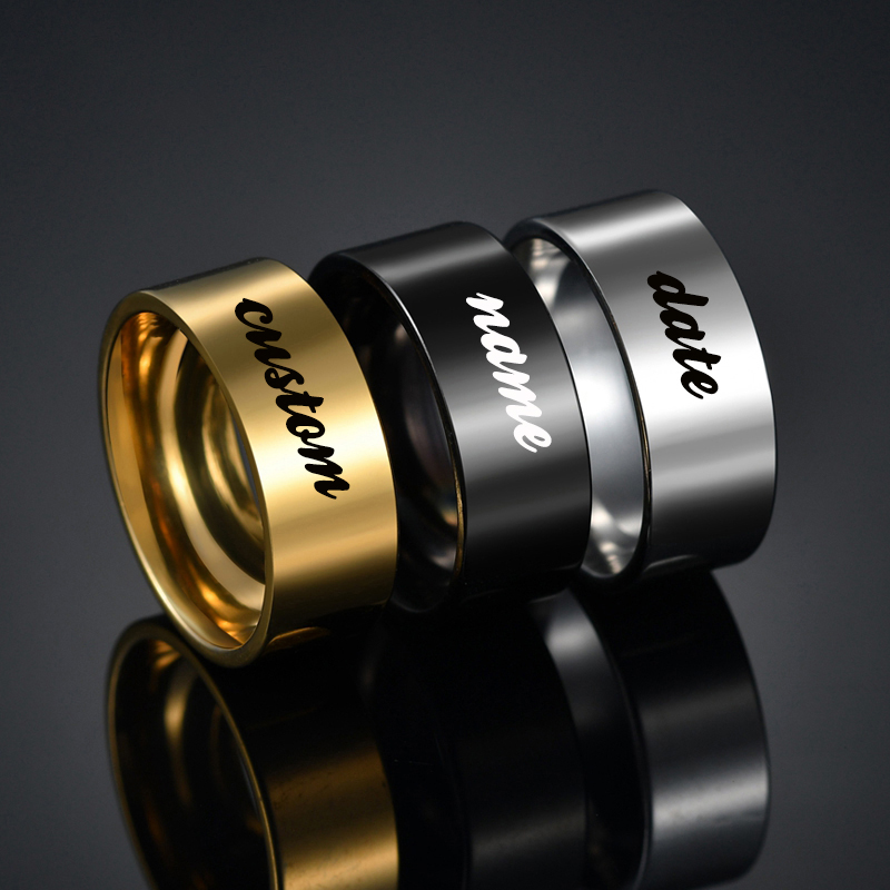 Atoztide 4/6/8mm Personalized  - Wrap Ring Gold recension och pris