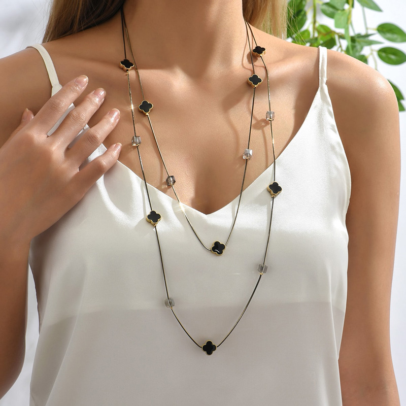 Multi Layers Black Beads Chain - Women Jewelry Accessories For Black Dress recension och pris