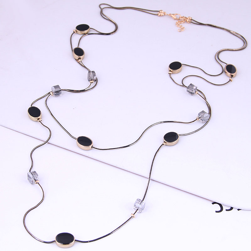 Multi Layers Black Beads Chain - Women Jewelry Accessories For Black Dress recension och pris
