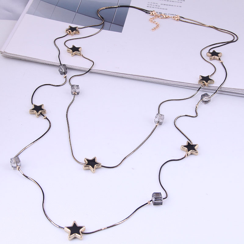 Multi Layers Black Beads Chain - Women Jewelry Accessories For Black Dress recension och pris