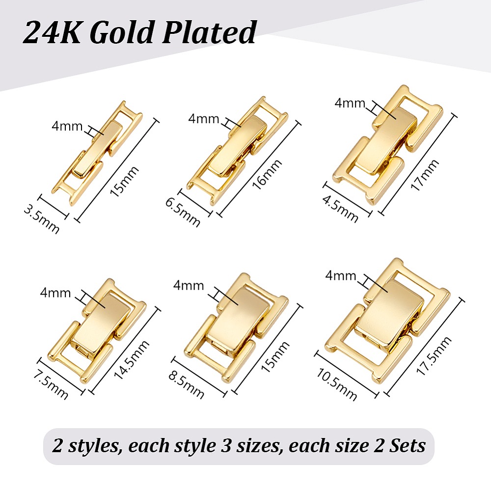 6 Style Brass Watch Band Clasp - Wrap Ring Gold recension och pris