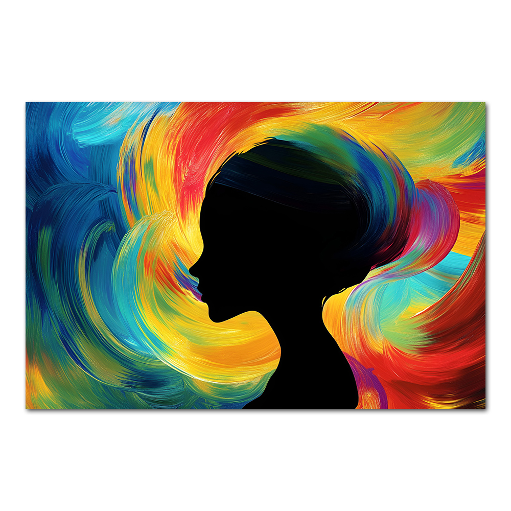 Colorful Artwork Abstract Woma - Women Accessories Poster recension och pris