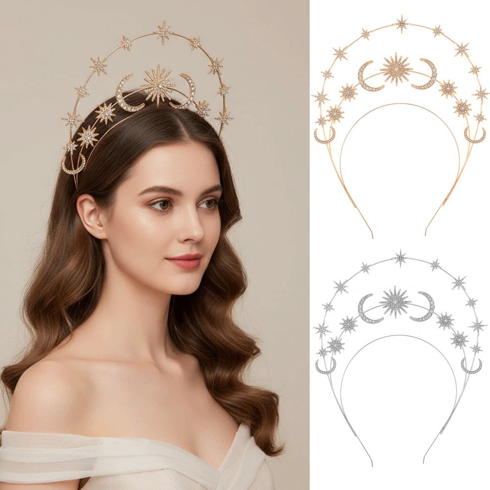 Gold Silver Crystal Star Hairb - Wrap Ring Gold recension och pris