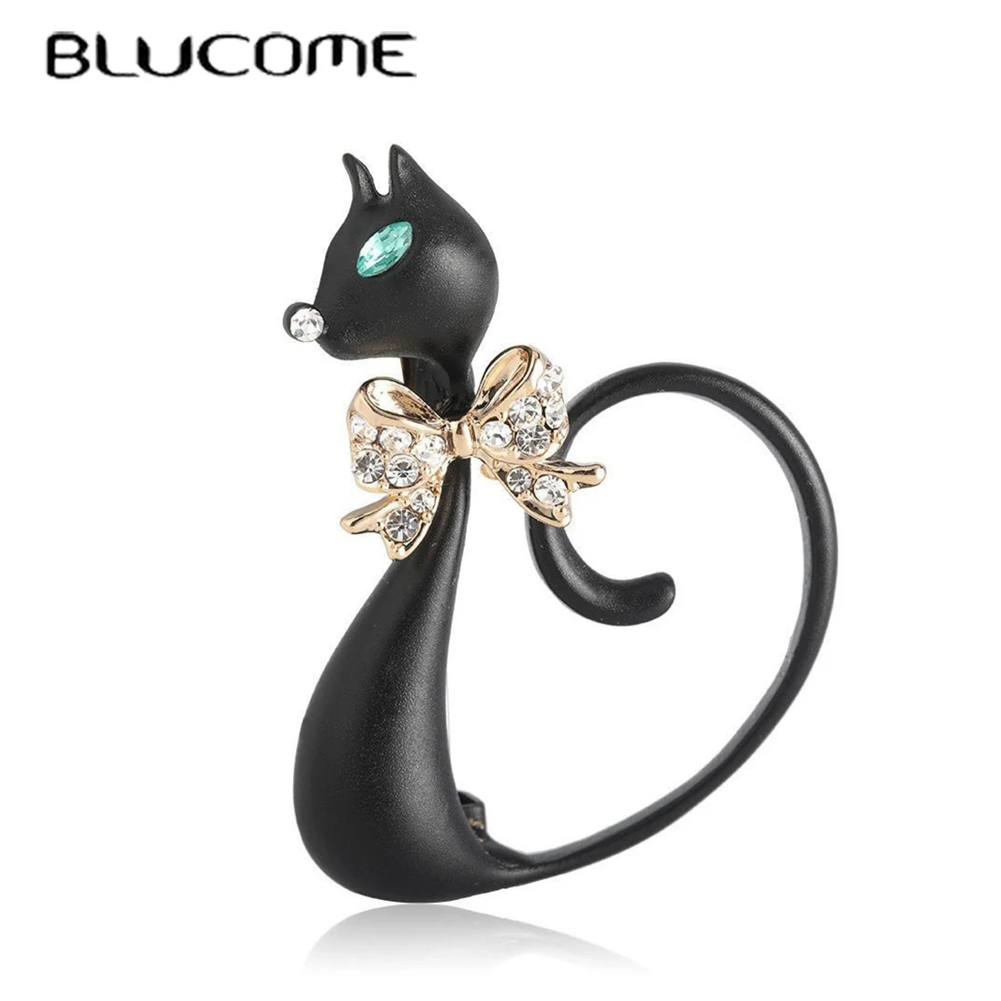 Blucome Cute Animal Black Cat  - Women Jewelry Accessories For Black Dress recension och pris