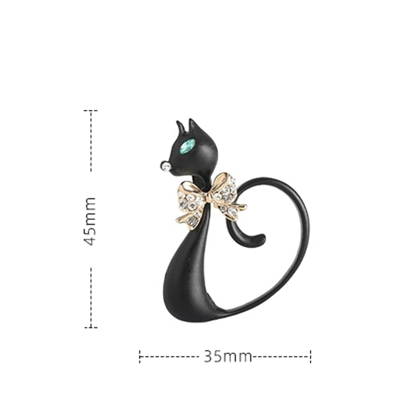 Blucome Cute Animal Black Cat  - Women Jewelry Accessories For Black Dress recension och pris