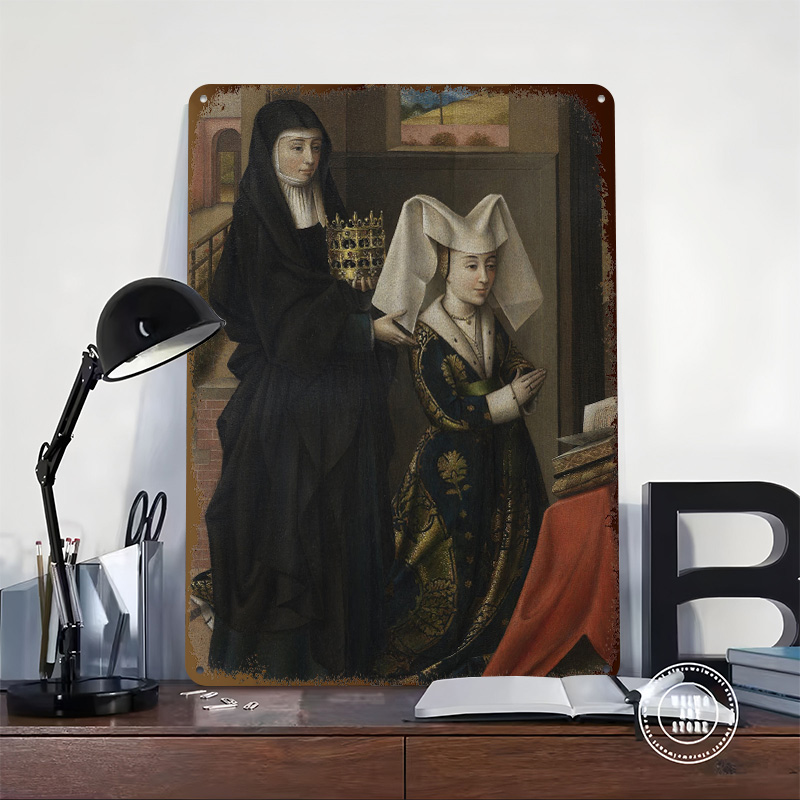 Religious Painting of Two Wome - Women Accessories Poster recension och pris