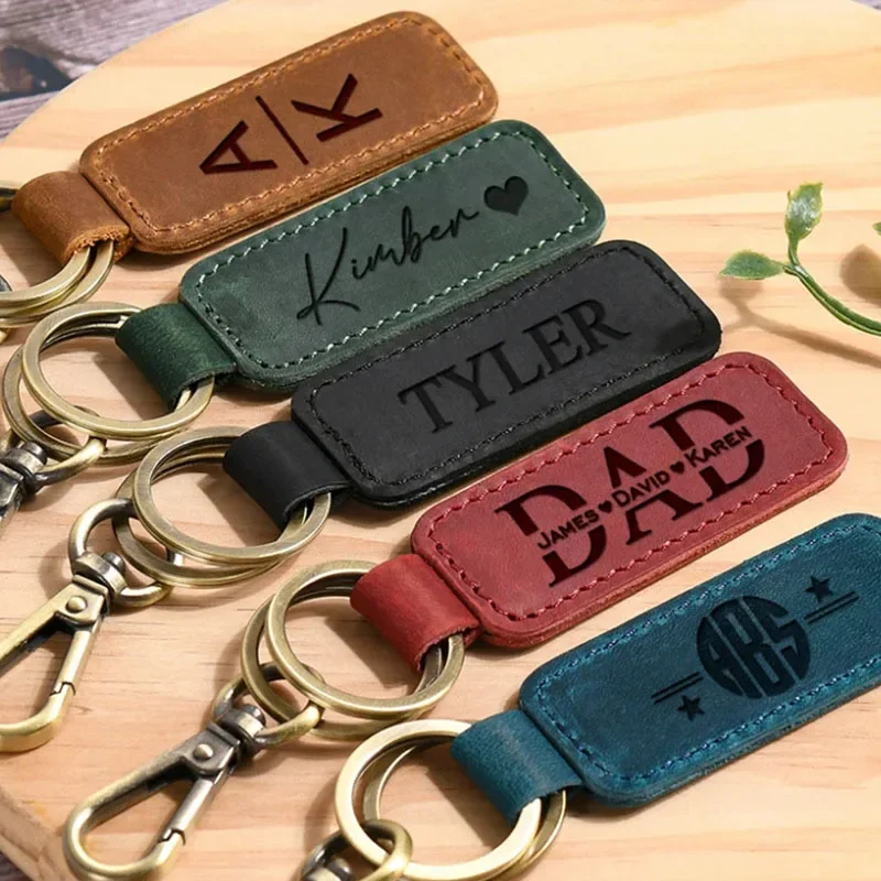 Laser Custom Logo Leather Keyc - Women Accessories Logo recension och pris