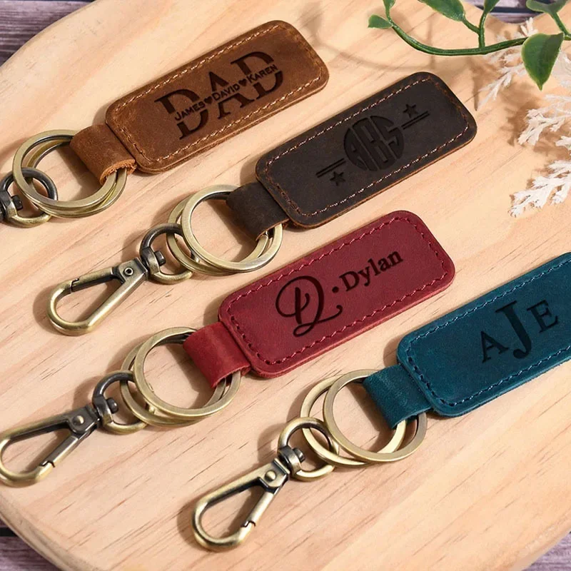 Laser Custom Logo Leather Keyc - Women Accessories Logo recension och pris