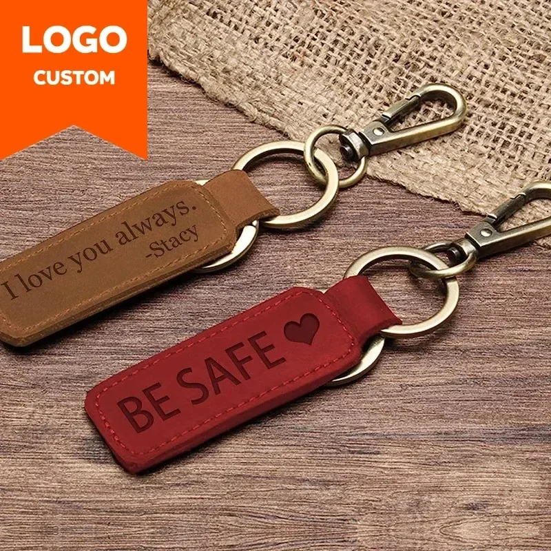 Laser Custom Logo Leather Keyc - Women Accessories Logo recension och pris