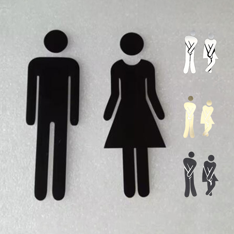 3D DIY Woman Man Toilet Door S - Women Accessories Logo recension och pris