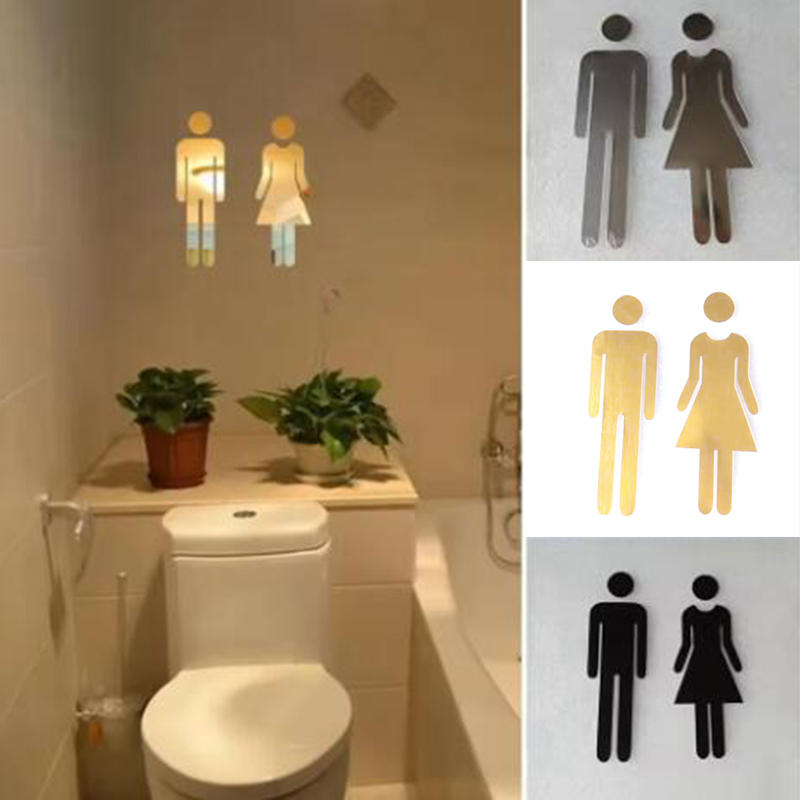 3D DIY Woman Man Toilet Door S - Women Accessories Logo recension och pris