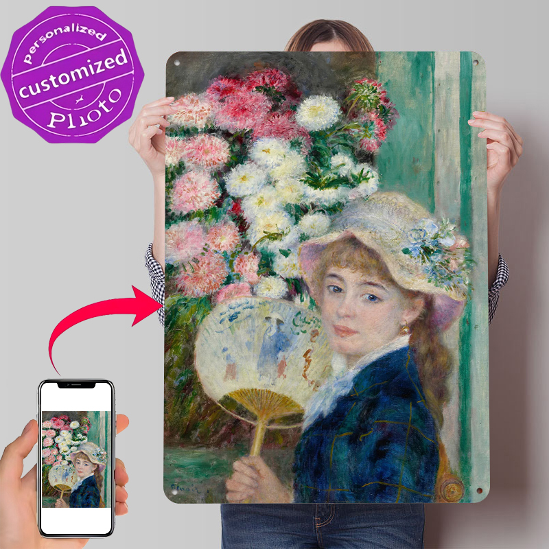 Young Woman With Fan and Flowe - Women Accessories Poster recension och pris
