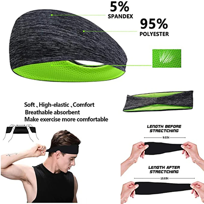3PCS Sweatband for Men Women E - Women'S Yoga Accessories recension och pris