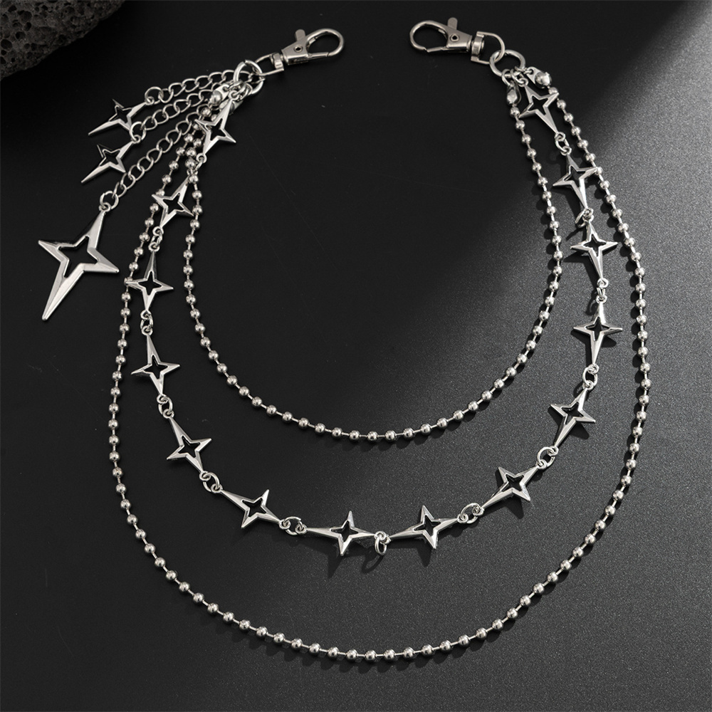 Punk Multilayer Metal Star Pen - Women'S Jeans Accessories Chain recension och pris