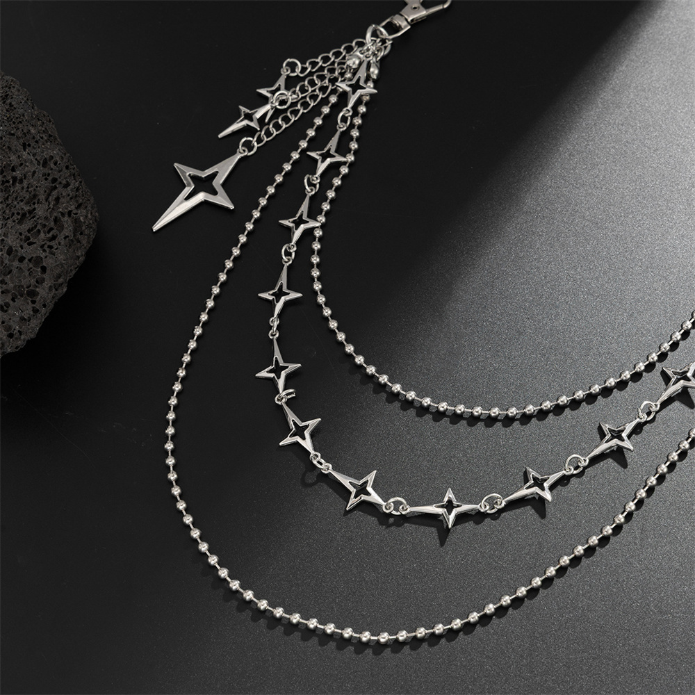 Punk Multilayer Metal Star Pen - Women'S Jeans Accessories Chain recension och pris