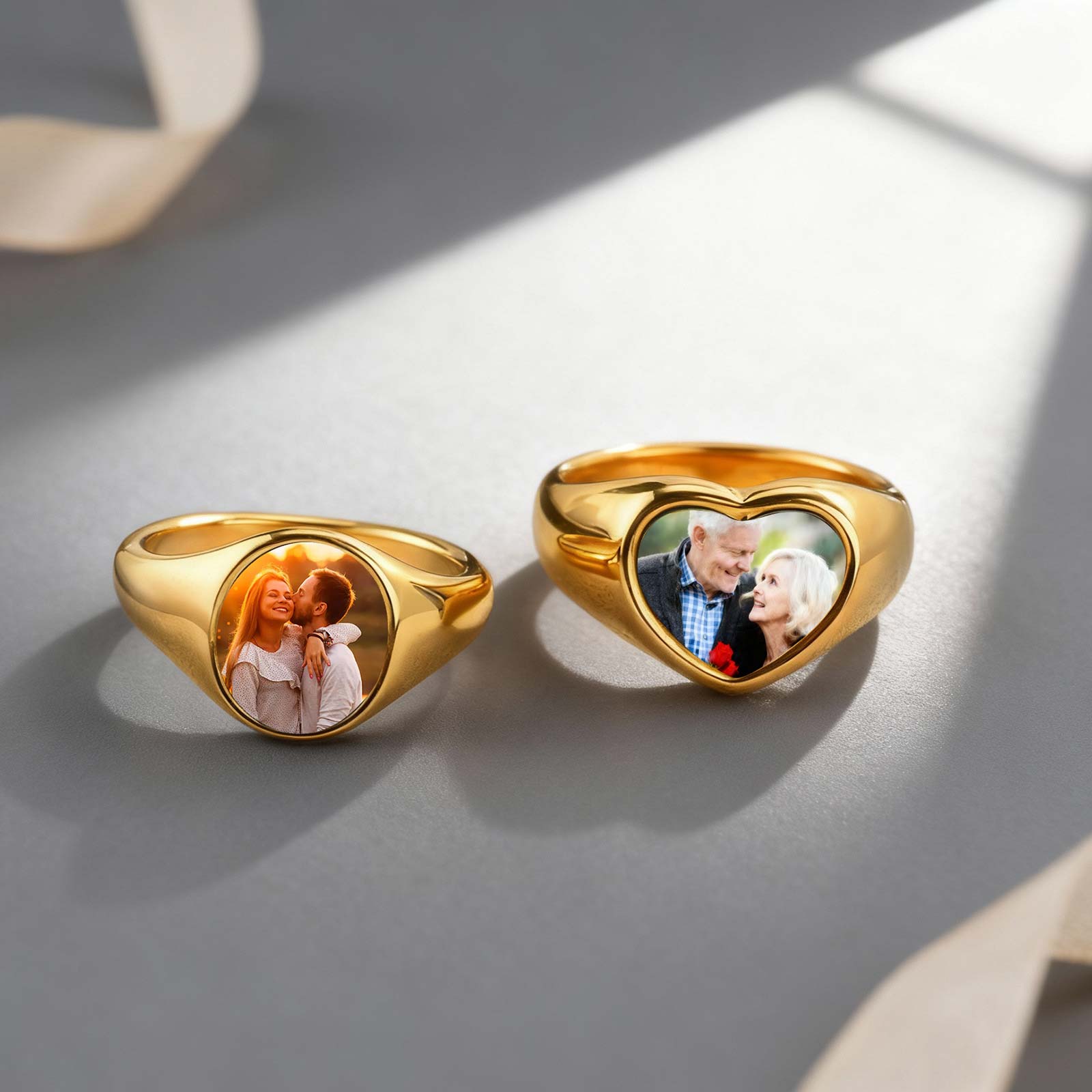 Custom Photo Signet Ring for W - Women Accessories Logo recension och pris