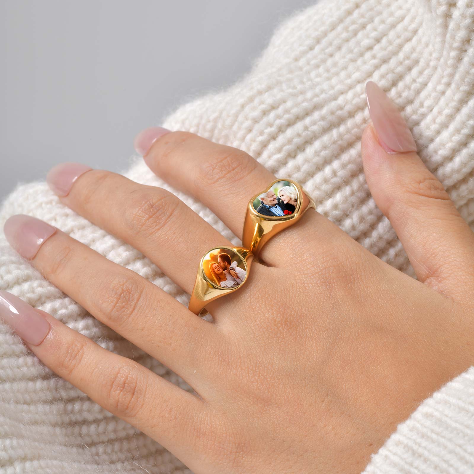 Custom Photo Signet Ring for W - Women Accessories Logo recension och pris