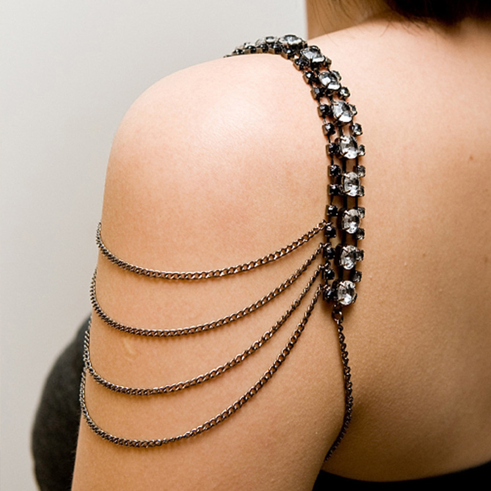 Stonefans Black Layered Should - Women Jewelry Accessories For Black Dress recension och pris