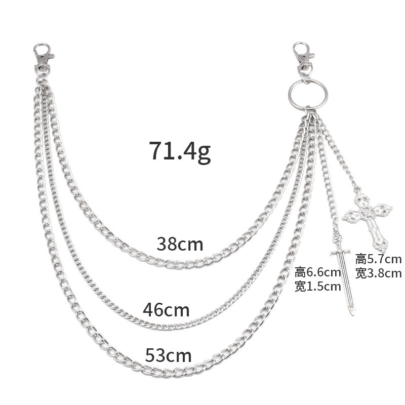 Hip Hop Skull Cross Pants Wais - Women'S Jeans Accessories Chain recension och pris