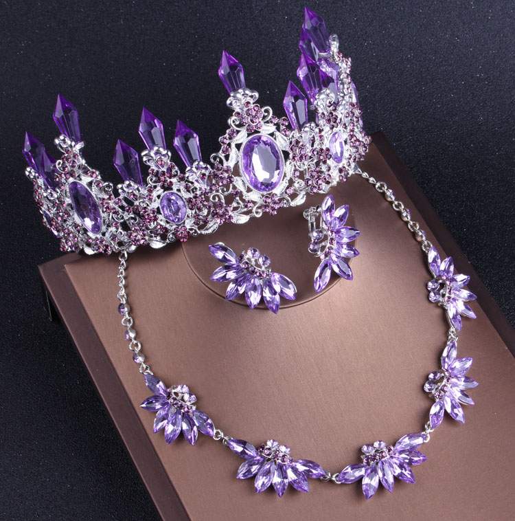 Noble Purple Crystal Bridal Je - Women Jewelry Accessories For Black Dress recension och pris