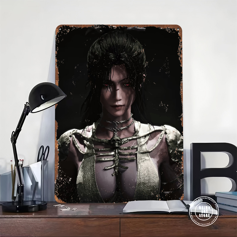 Dark Fantasy Woman With Red Ey - Women Accessories Poster recension och pris
