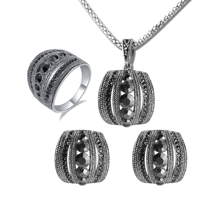 Size 6-10 Vintage Black Zircon - Women Jewelry Accessories For Black Dress recension och pris
