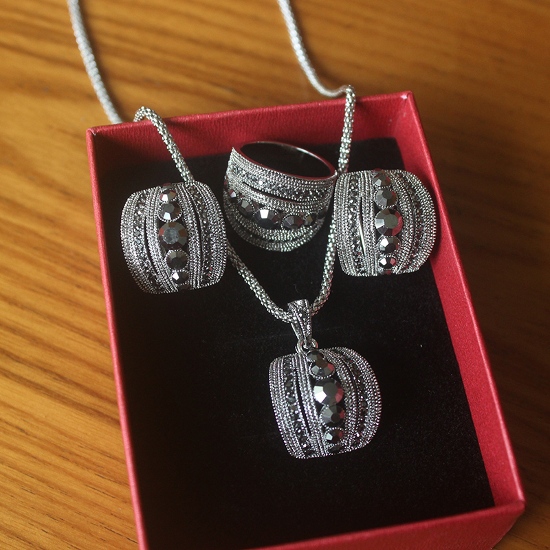 Size 6-10 Vintage Black Zircon - Women Jewelry Accessories For Black Dress recension och pris